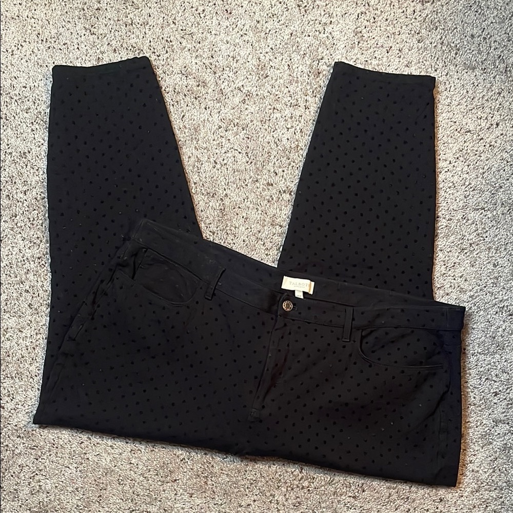 Talbots‎ Plus Size 24W Black Polka Dot Jegging Jean